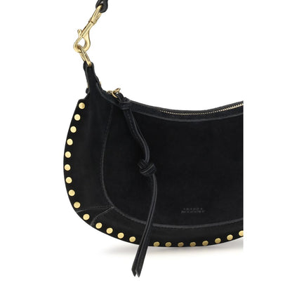 Isabel Marant Schwarze Bos Taurus Kalbsleder Schultertasche