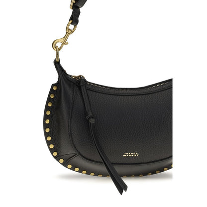 Isabel Marant Schwarze Bos Taurus Kalbsleder Schultertasche