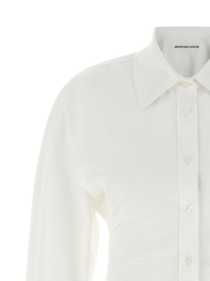 Alexander Wang Weißes Baumwoll-Kurzkleid