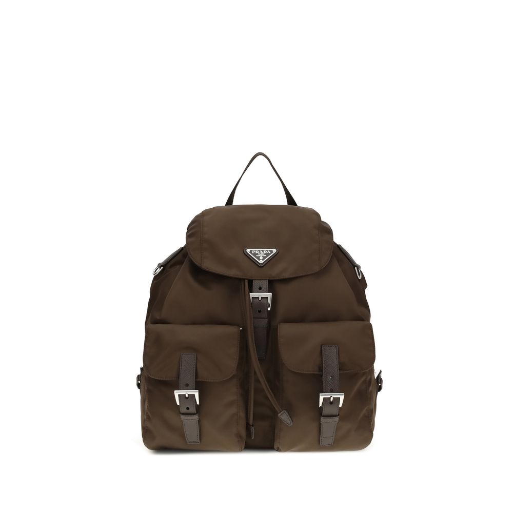 Prada Brauner Rucksack aus recyceltem Polyamid