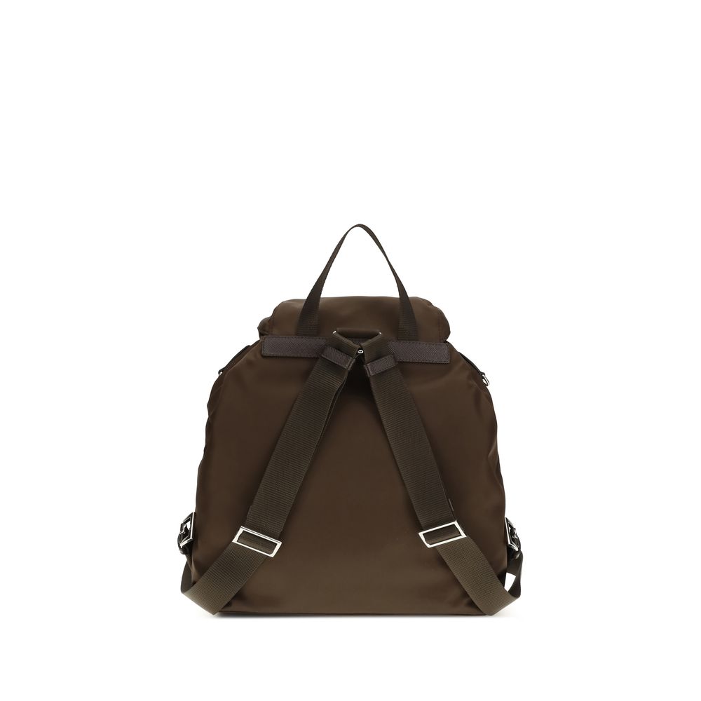 Prada Brauner Rucksack aus recyceltem Polyamid