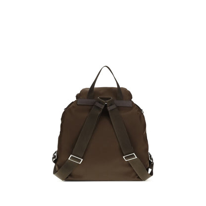 Prada Brauner Rucksack aus recyceltem Polyamid