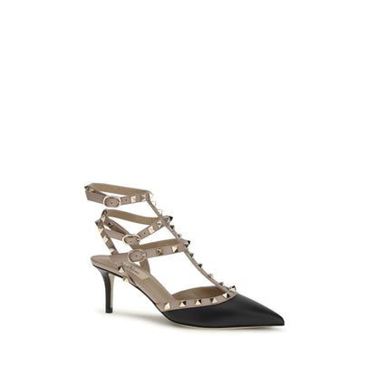 Valentino Garavani Schwarze Pumps aus Kalbsleder Bos Taurus mit hohem Absatz