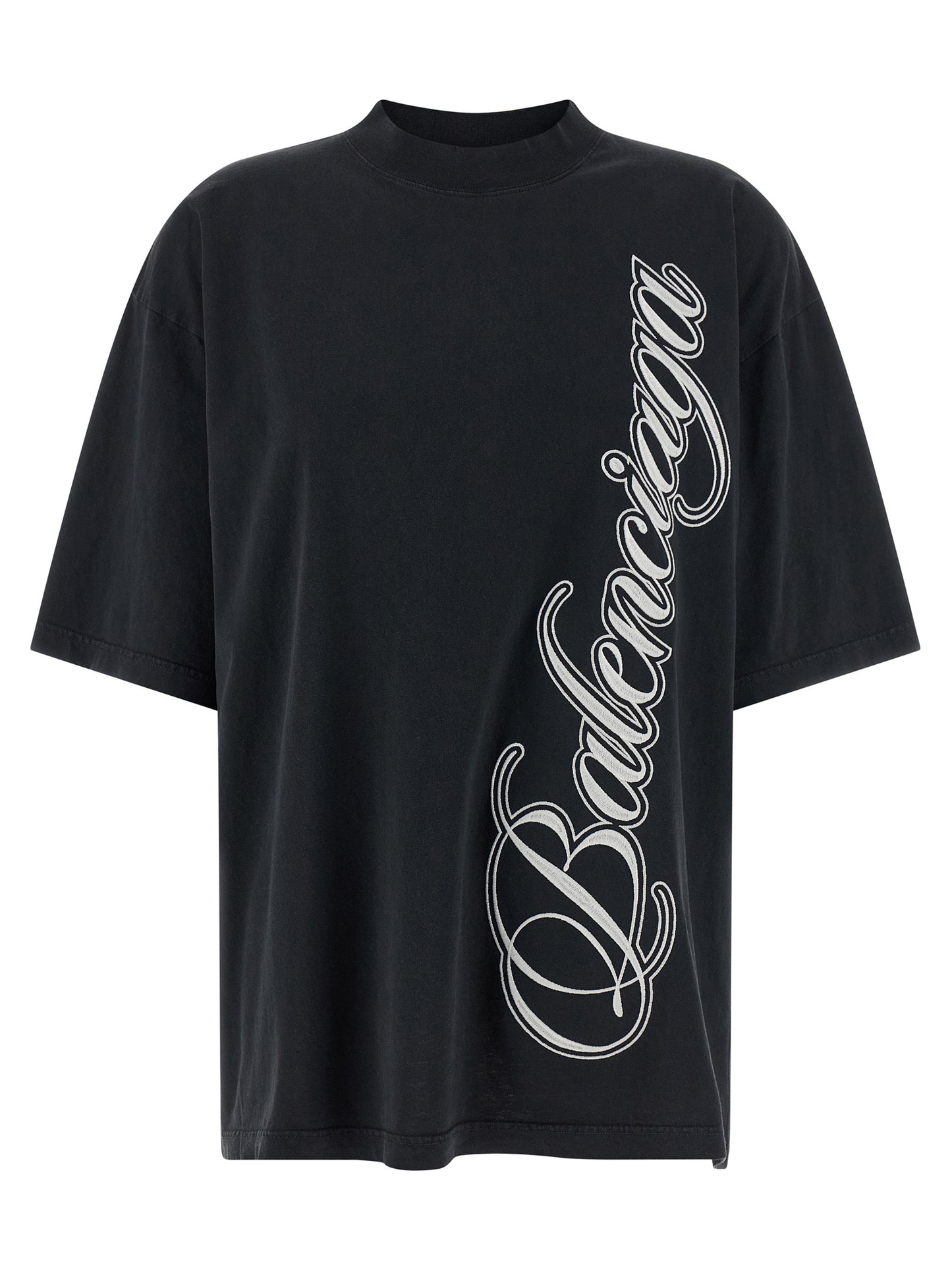 Balenciaga Schwarzes Baumwoll-T-Shirt