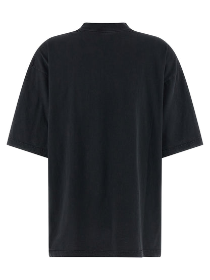 Balenciaga Schwarzes Baumwoll-T-Shirt