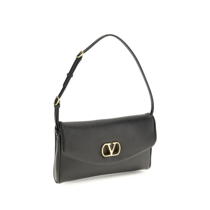 Valentino Garavani Braune Kalbsleder Bos Taurus Schultertasche
