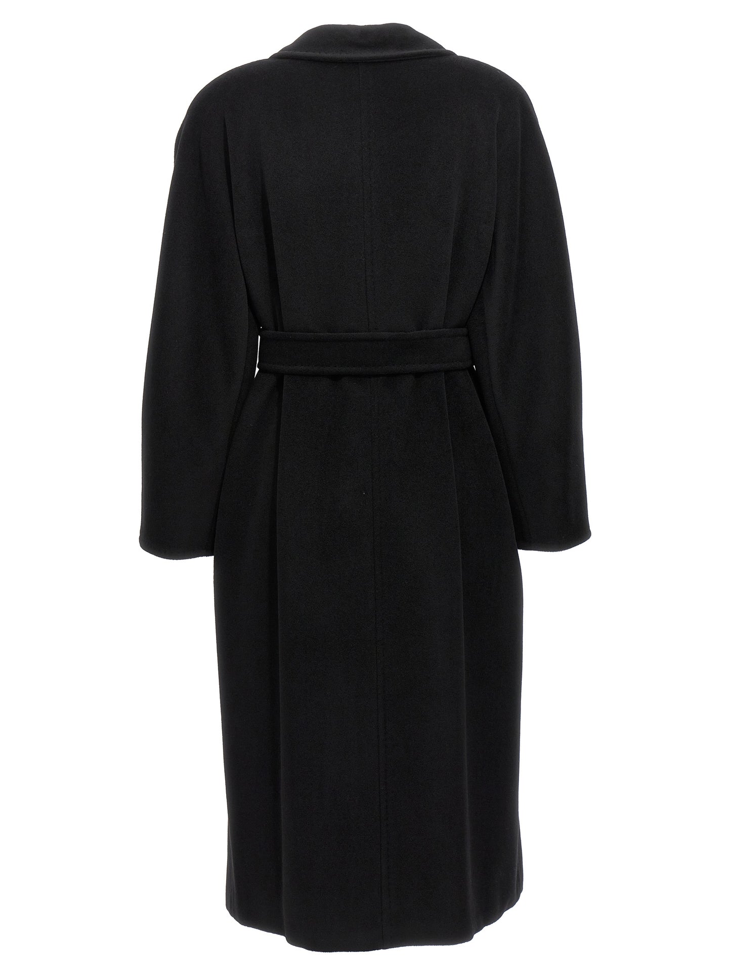 Max Mara Schwarzer Wollmantel aus reiner Schurwolle