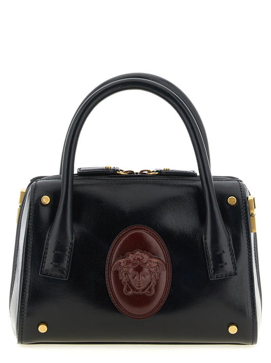 Versace Schwarze Kalbsleder-Handtasche