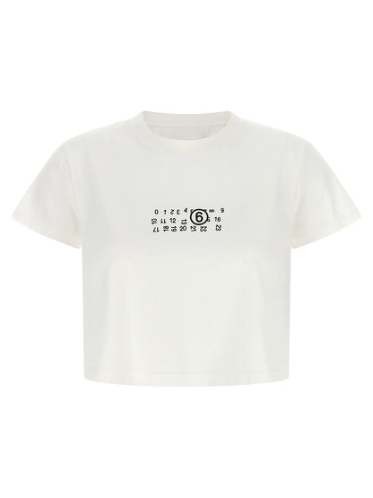 MM6 Maison Margiela Weißes Baumwoll-T-Shirt