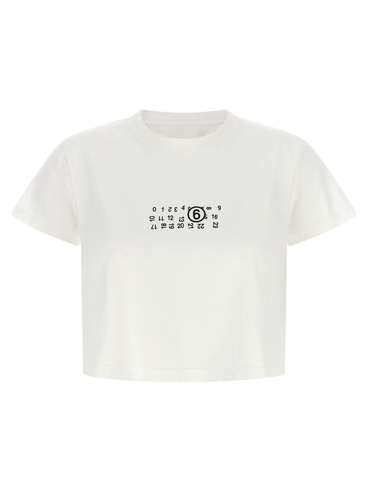 MM6 Maison Margiela Weißes Baumwoll-T-Shirt
