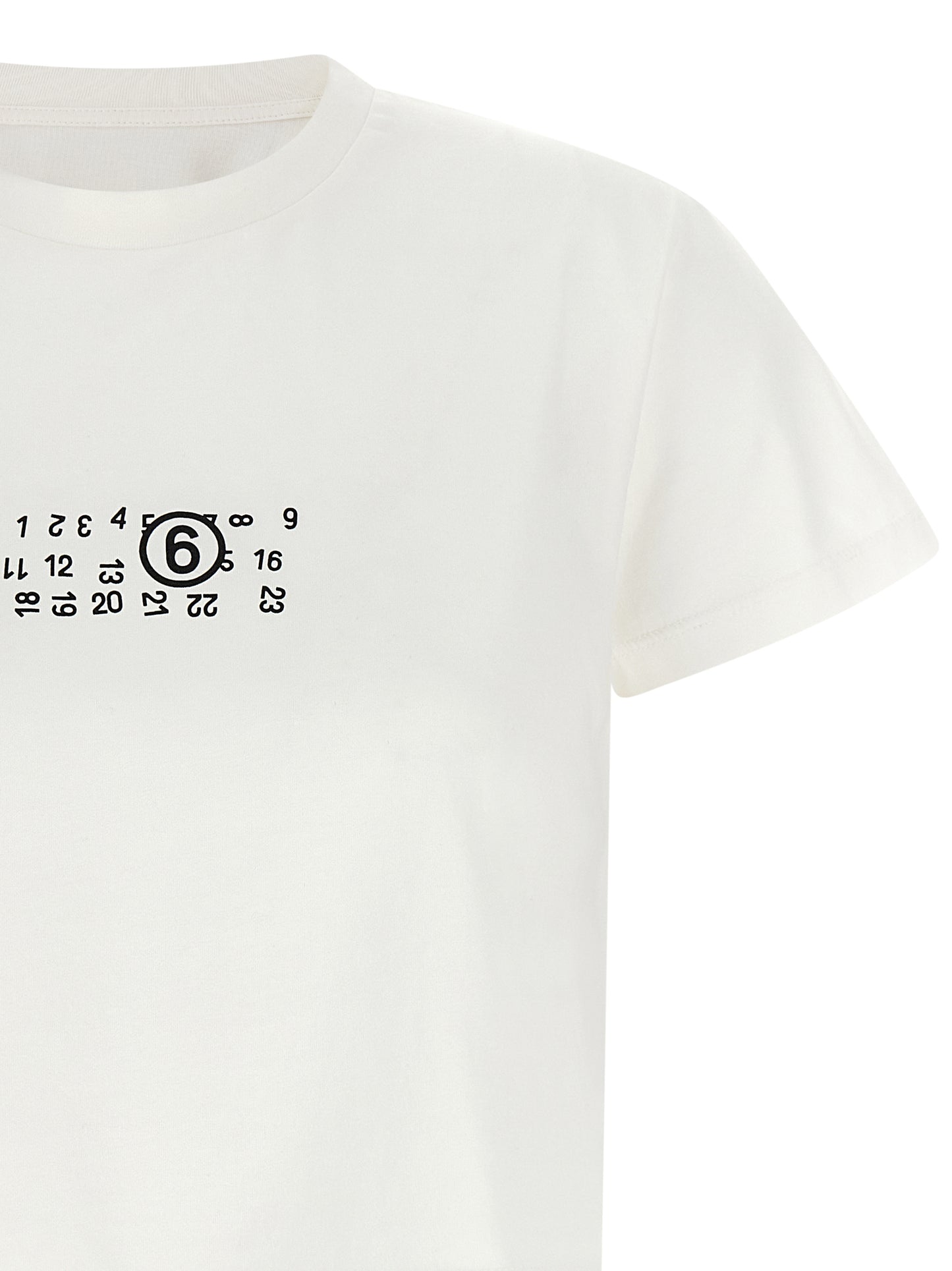 MM6 Maison Margiela Weißes Baumwoll-T-Shirt