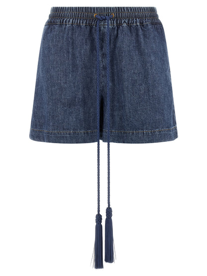Valentino Garavani Blaue Baumwoll-Bermudashorts