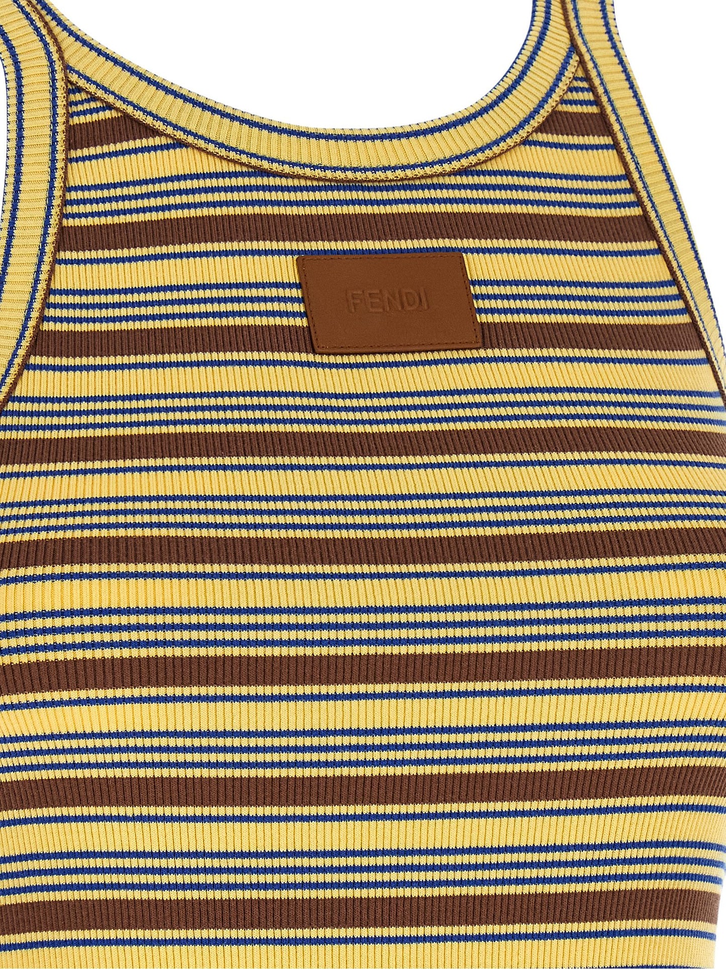 Fendi Ärmelloses T-Shirt aus mehrfarbiger Baumwolle