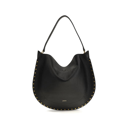 Isabel Marant Schwarze Bos Taurus Kalbsleder Schultertasche