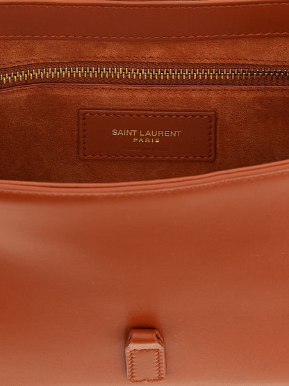 Saint Laurent Orange Kalbsleder Schultertasche