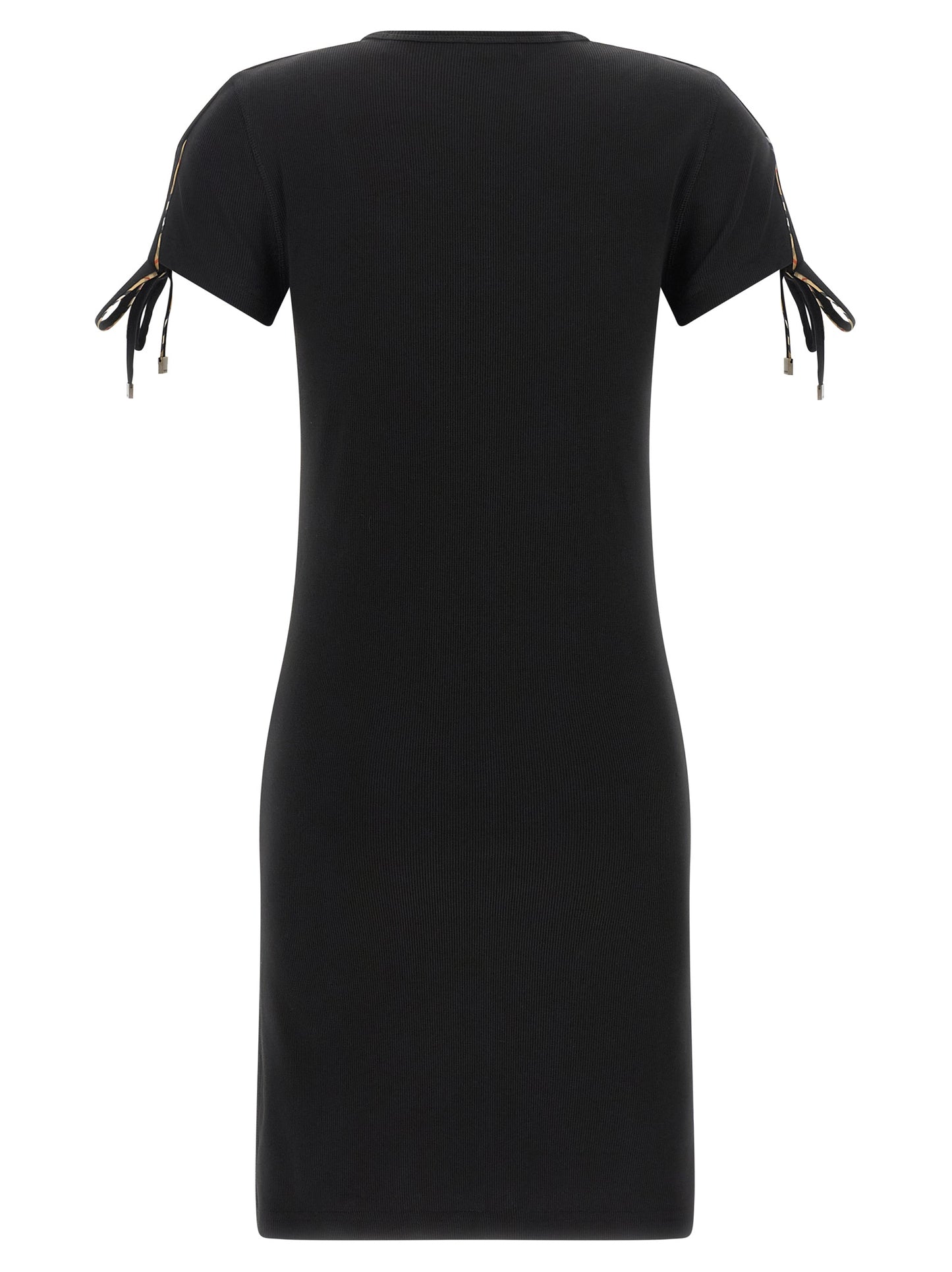 Burberry Schwarzes kurzes Baumwollkleid