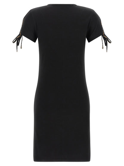 Burberry Schwarzes kurzes Baumwollkleid