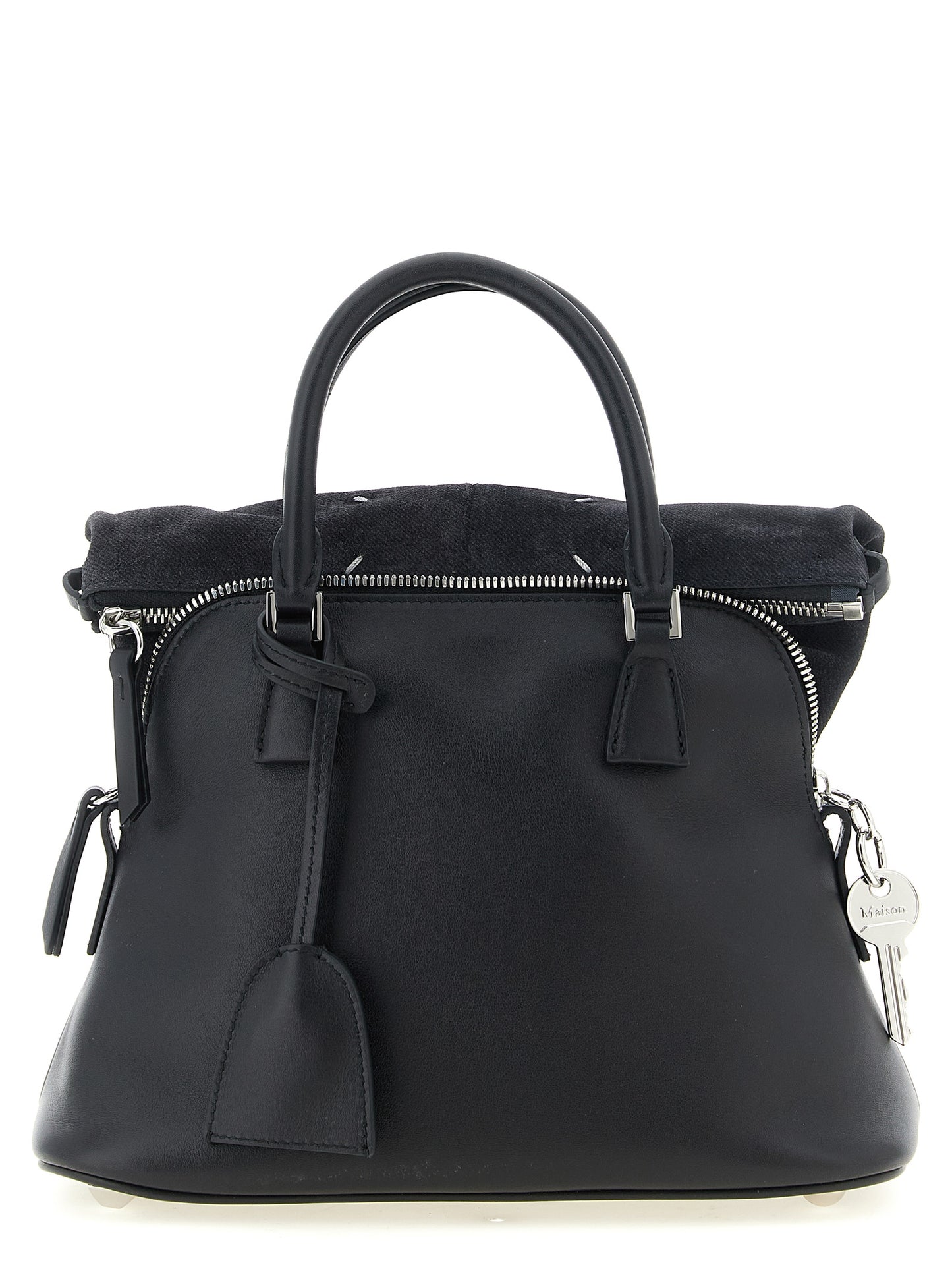 Maison Margiela Schwarze Kalbsleder-Schultertasche