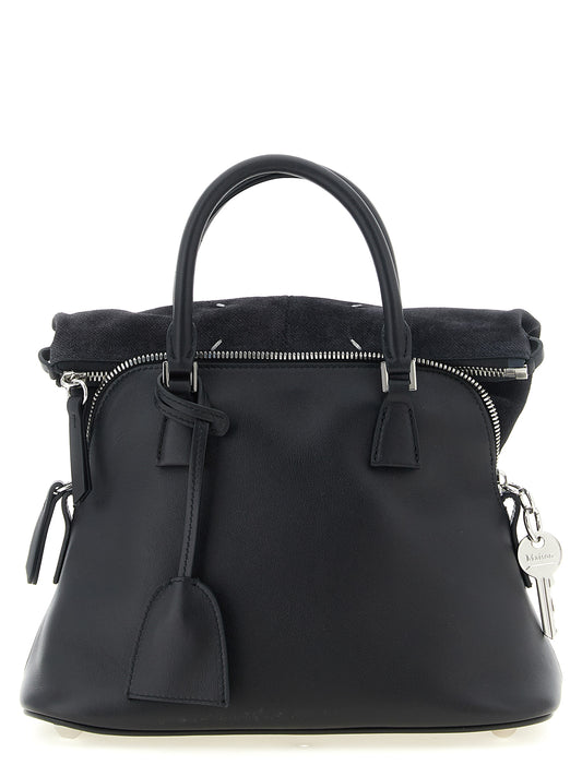 Maison Margiela Schwarze Kalbsleder-Schultertasche