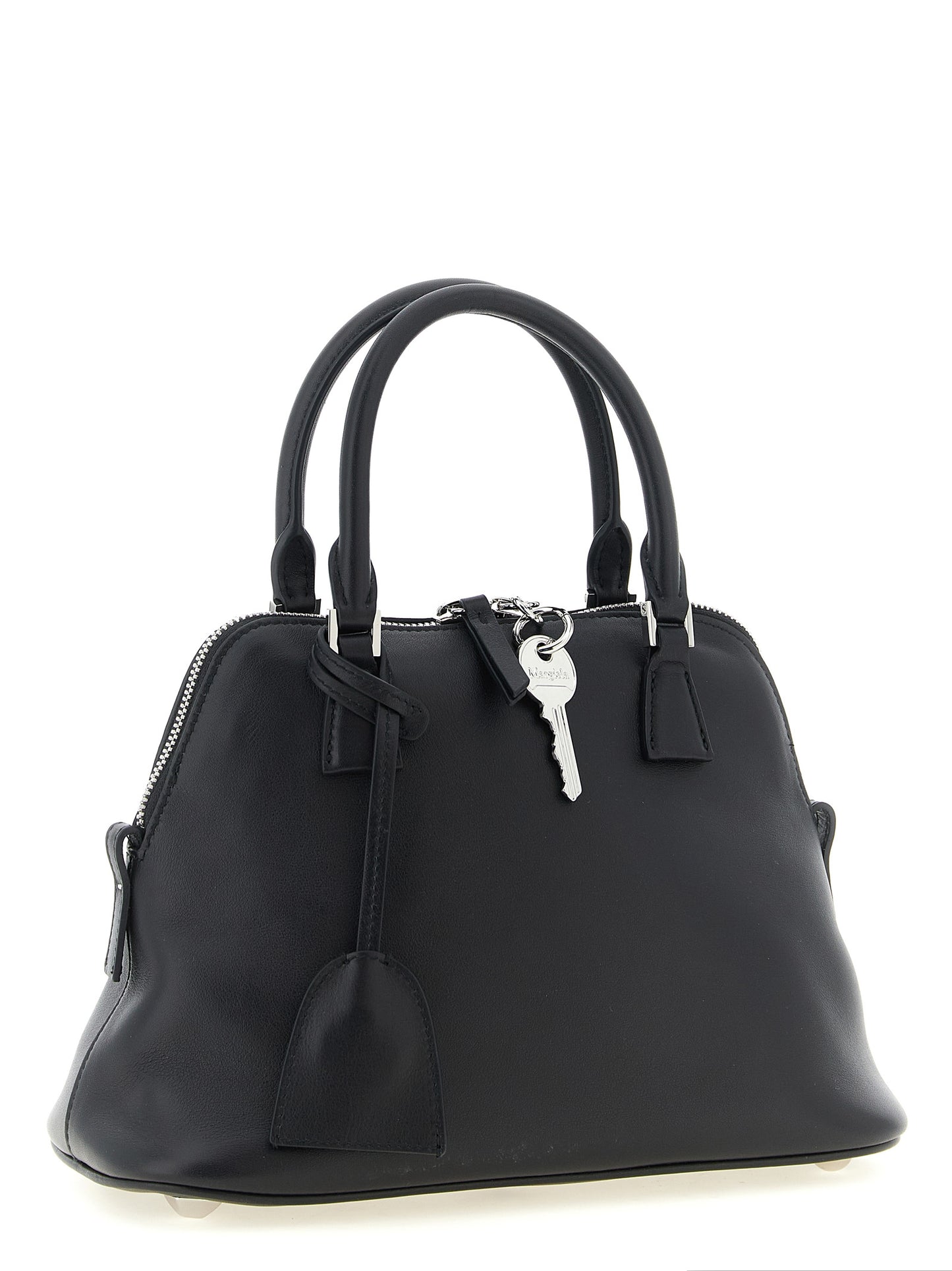 Maison Margiela Schwarze Kalbsleder-Schultertasche