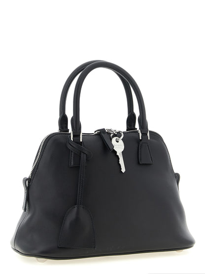 Maison Margiela Schwarze Kalbsleder-Schultertasche