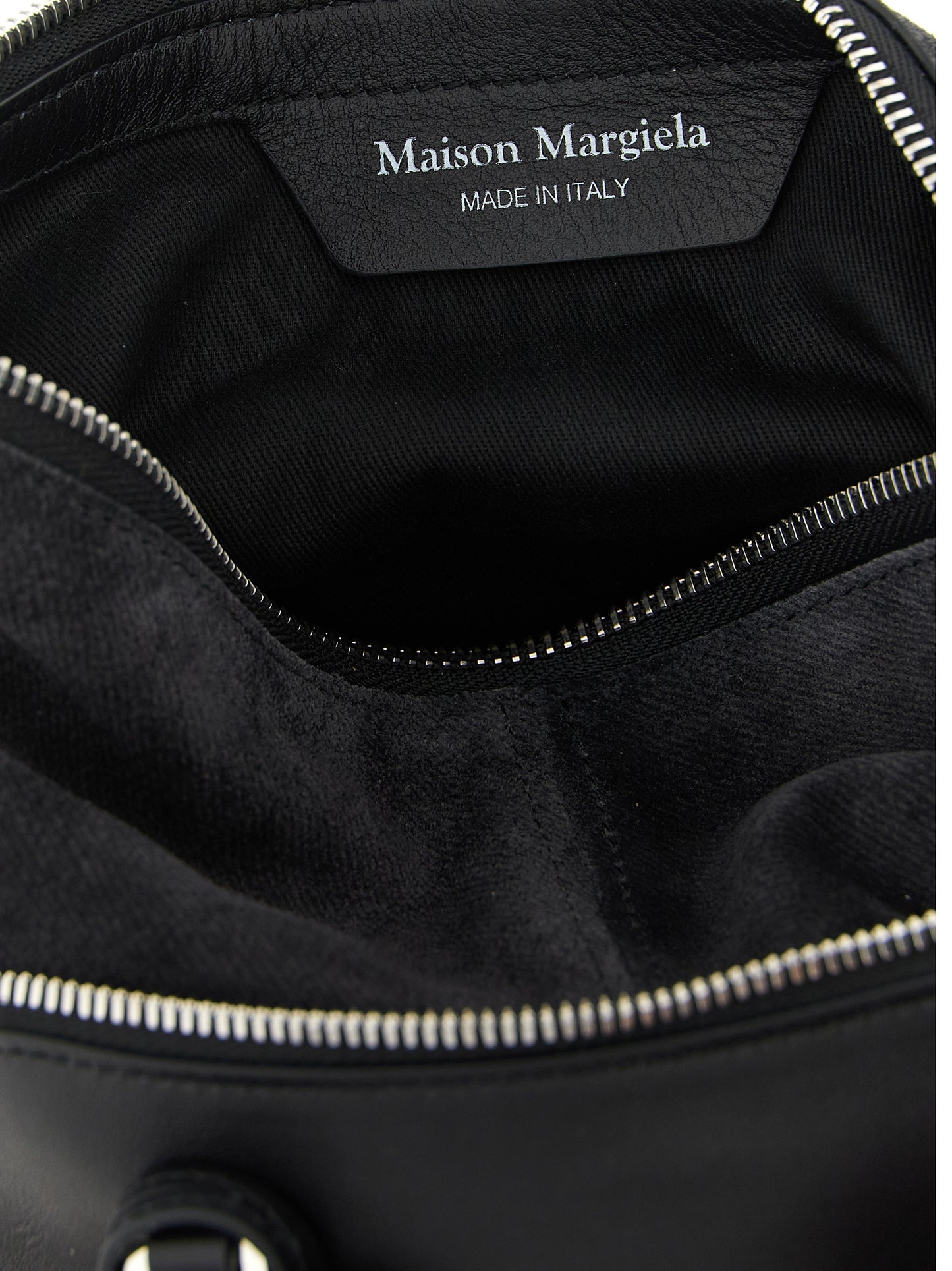 Maison Margiela Schwarze Kalbsleder-Schultertasche