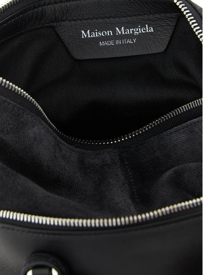 Maison Margiela Schwarze Kalbsleder-Schultertasche