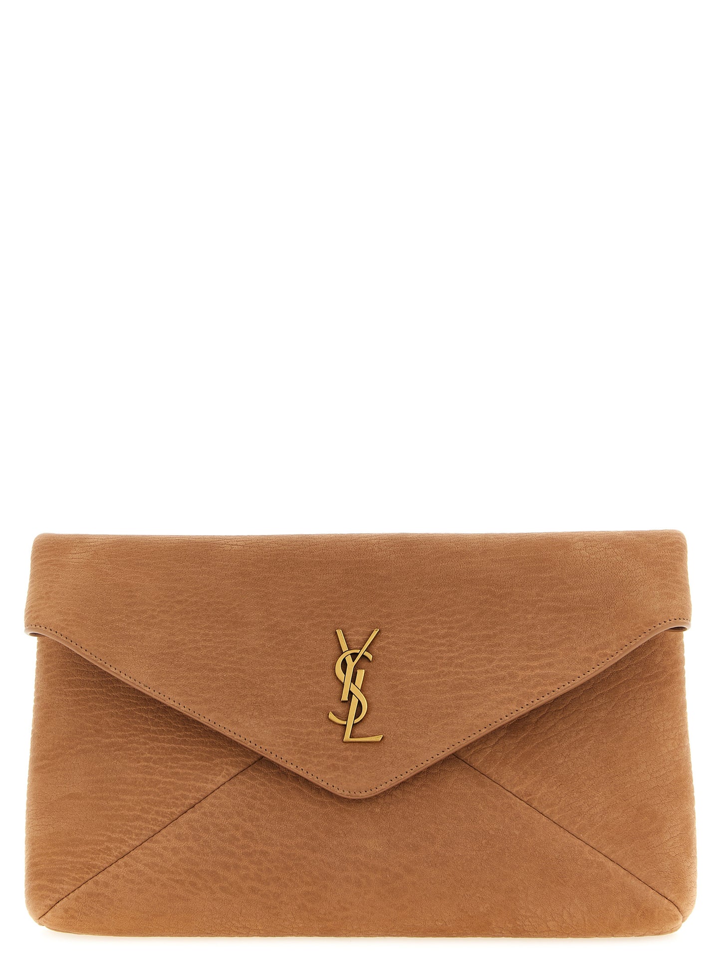 Saint Laurent Beige Lammleder Clutch