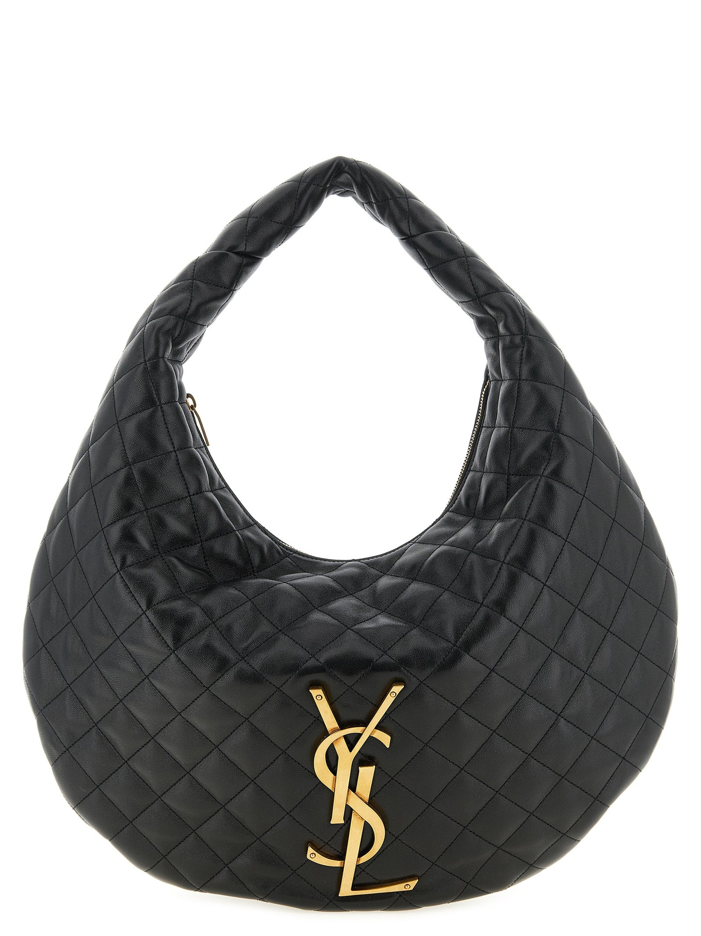 Saint Laurent Schwarze Lammleder-Schultertasche
