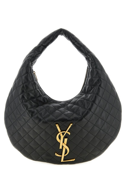 Saint Laurent Schwarze Lammleder-Schultertasche