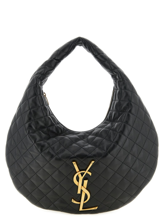 Saint Laurent Schwarze Lammleder-Schultertasche