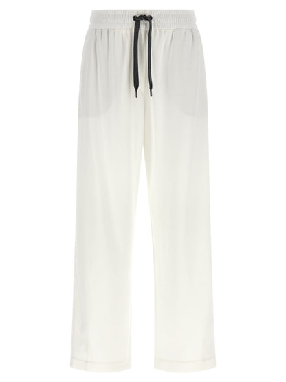 Brunello Cucinelli Weiße Baumwoll-Jogginghose (Trainingshose)