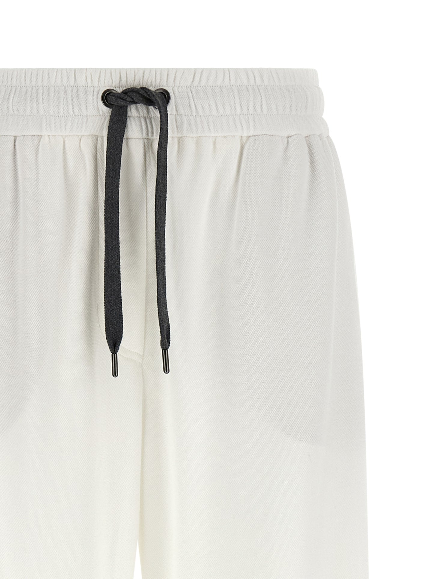 Brunello Cucinelli Weiße Baumwoll-Jogginghose (Trainingshose)