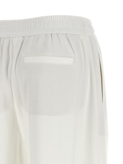 Brunello Cucinelli Weiße Baumwoll-Jogginghose (Trainingshose)