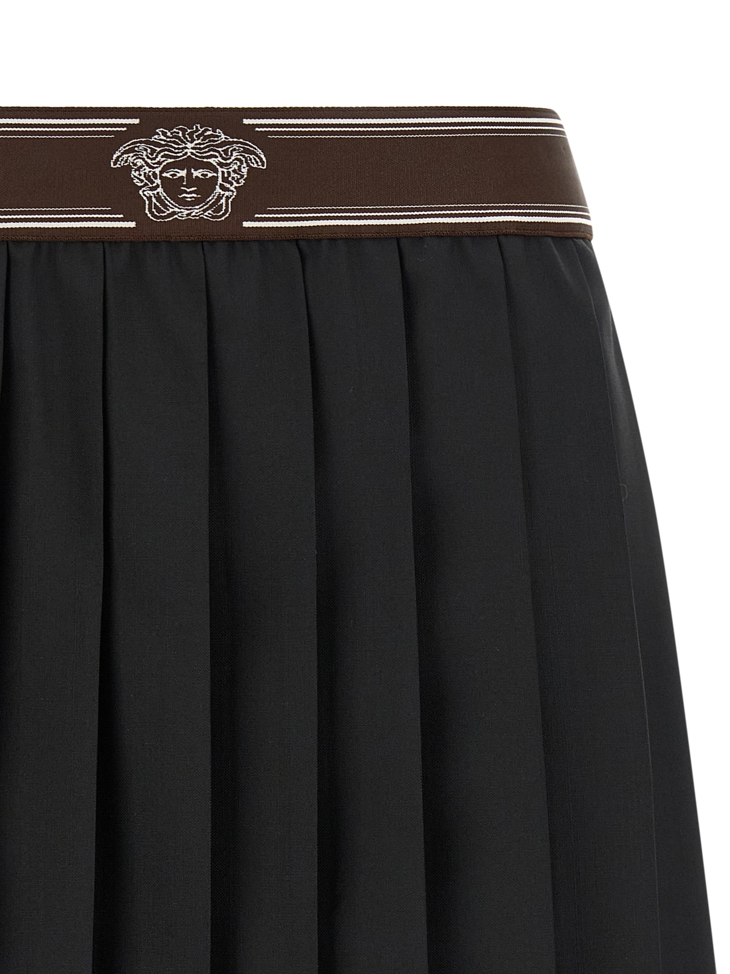 Versace Schwarzer Woll-Maxirock