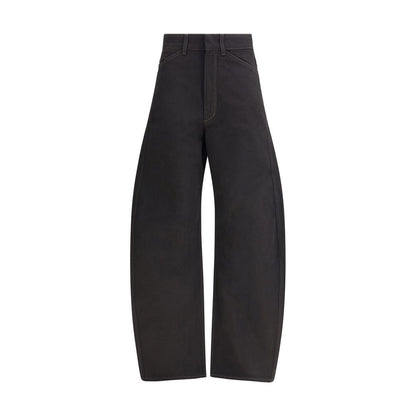 Lemaire Schwarze Baumwoll-Freizeithose