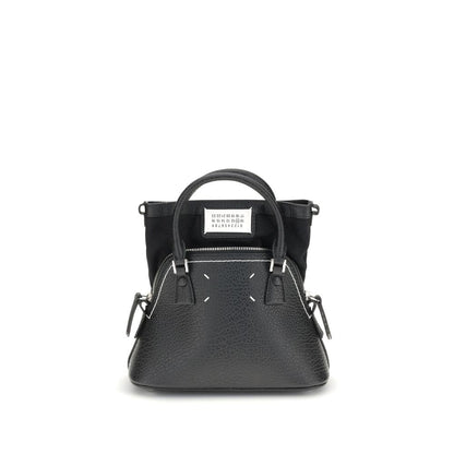 Maison Margiela Schwarze Bos Taurus Kalbsleder Schultertasche