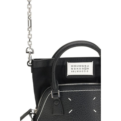 Maison Margiela Schwarze Bos Taurus Kalbsleder Schultertasche