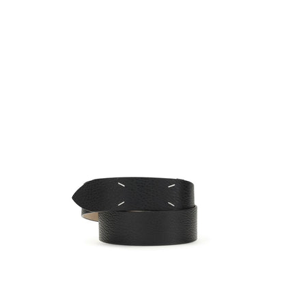 Maison Margiela Schwarzer Kalbsleder Bos Taurus Regular Gürtel