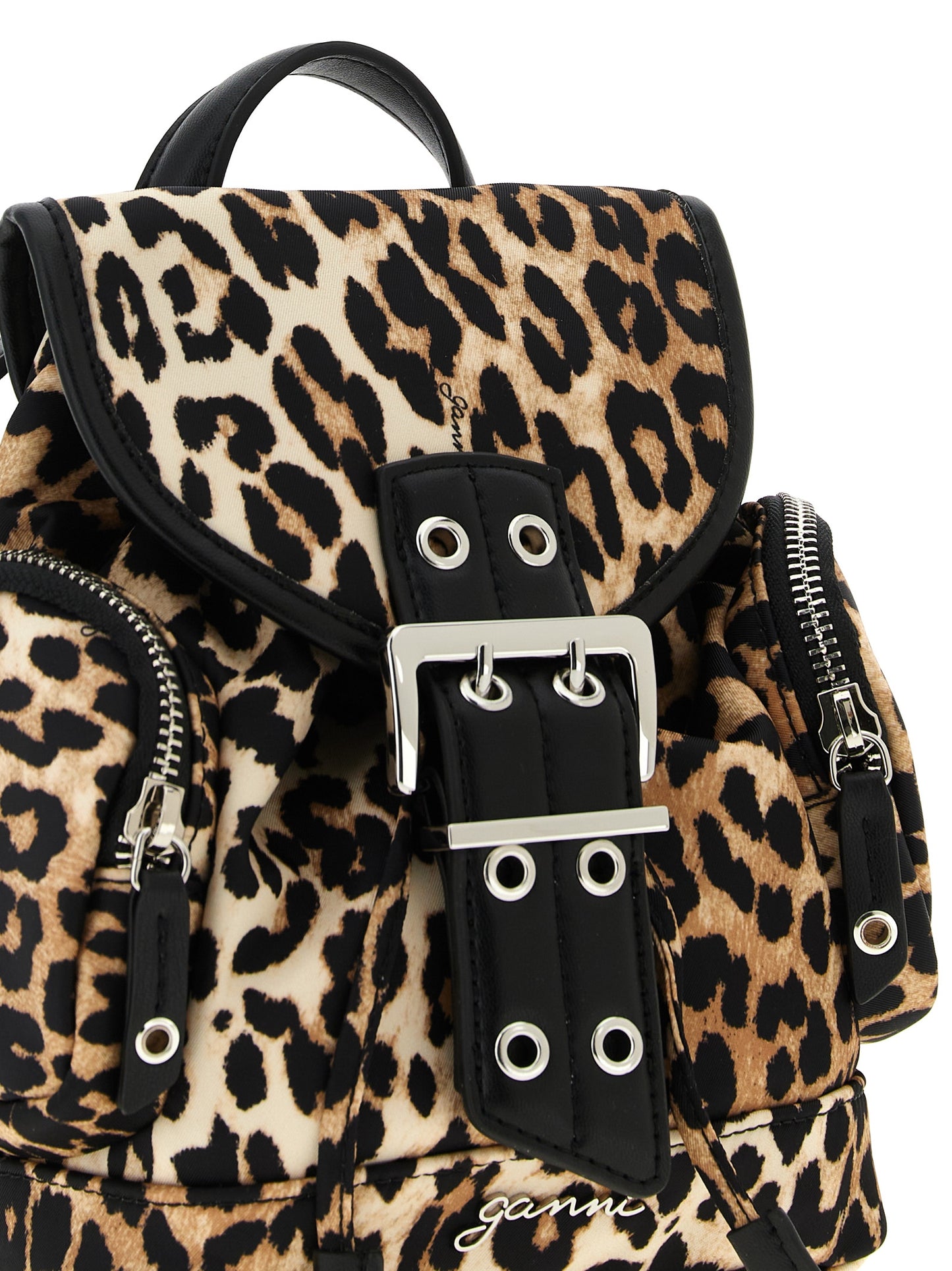 Ganni Brauner Rucksack aus recyceltem Polyamid