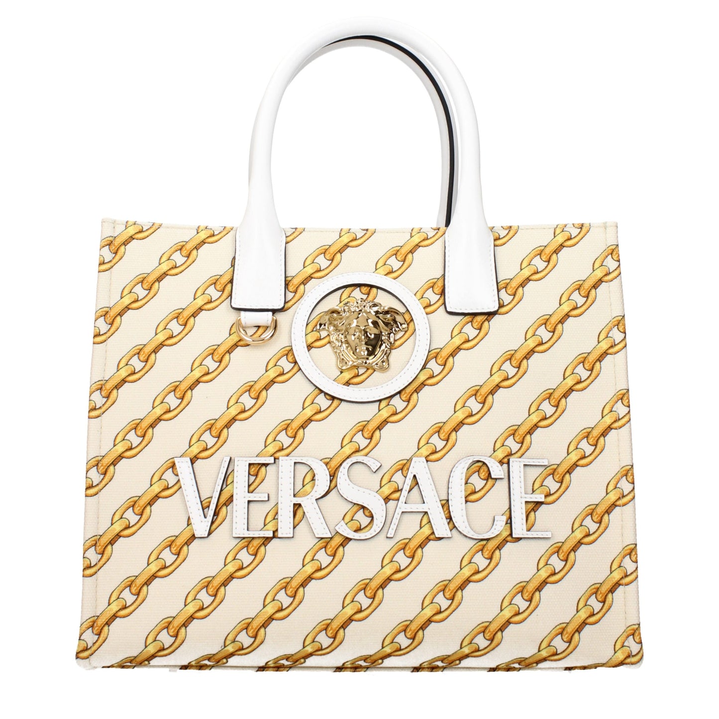 Versace Beige Stoff-Handtasche