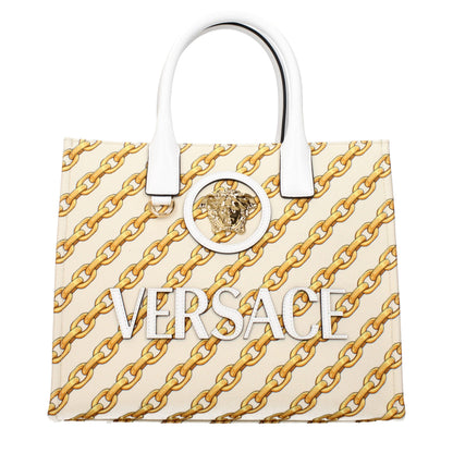Versace Beige Stoff-Handtasche