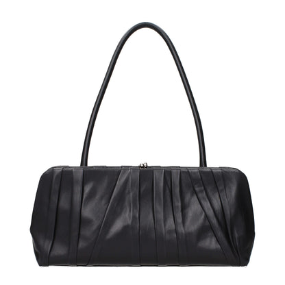 Jil Sander Schwarze Leder Umhängetasche