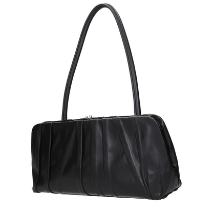 Jil Sander Schwarze Leder Umhängetasche