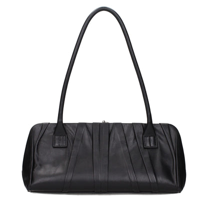 Jil Sander Schwarze Leder Umhängetasche