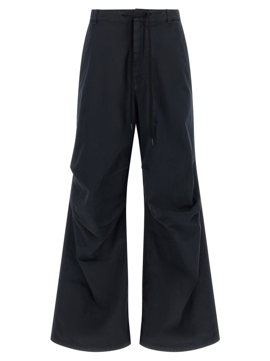 MM6 Maison Margiela Blaue Baumwoll-Freizeithose