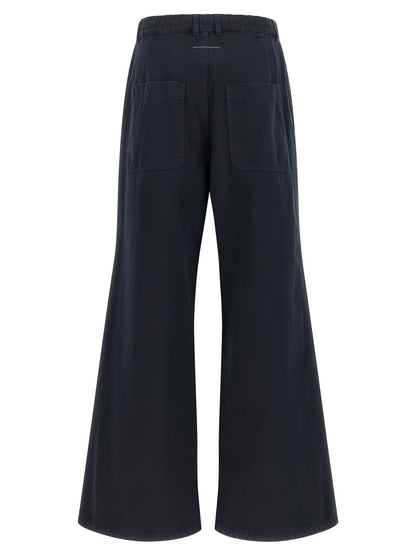 MM6 Maison Margiela Blaue Baumwoll-Freizeithose