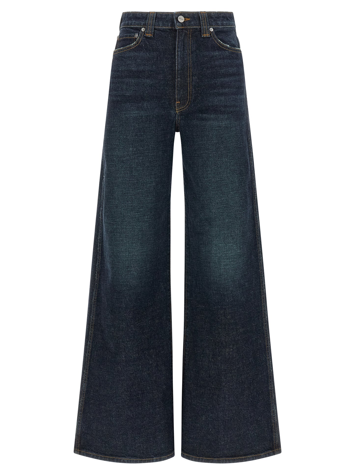 Khaite Blaue Baumwoll-Jeans mit ausgestelltem Bein