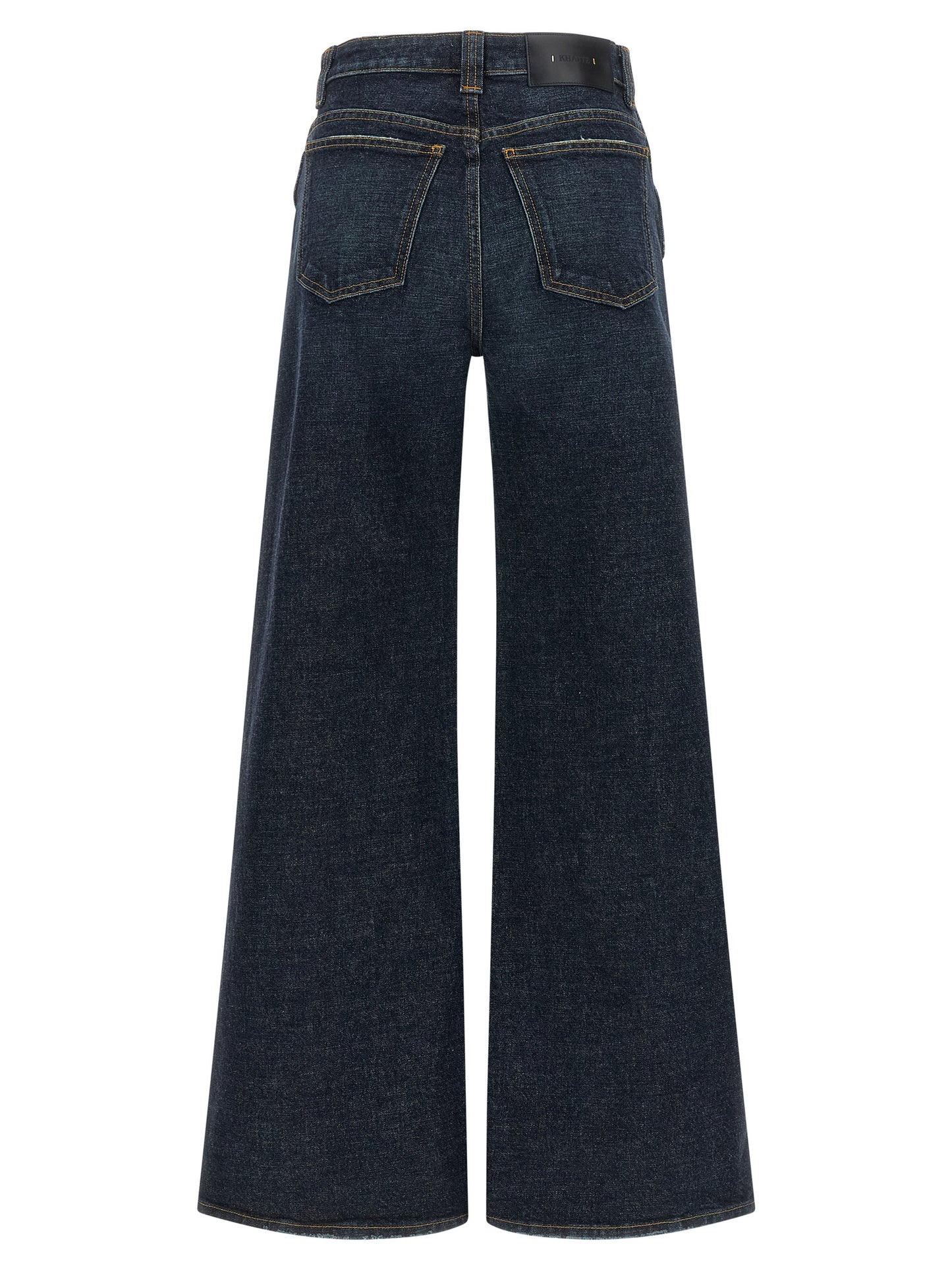 Khaite Blaue Baumwoll-Jeans mit ausgestelltem Bein