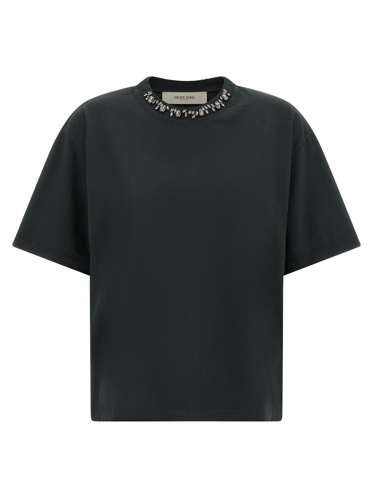 Golden Goose Schwarzes Baumwoll-T-Shirt